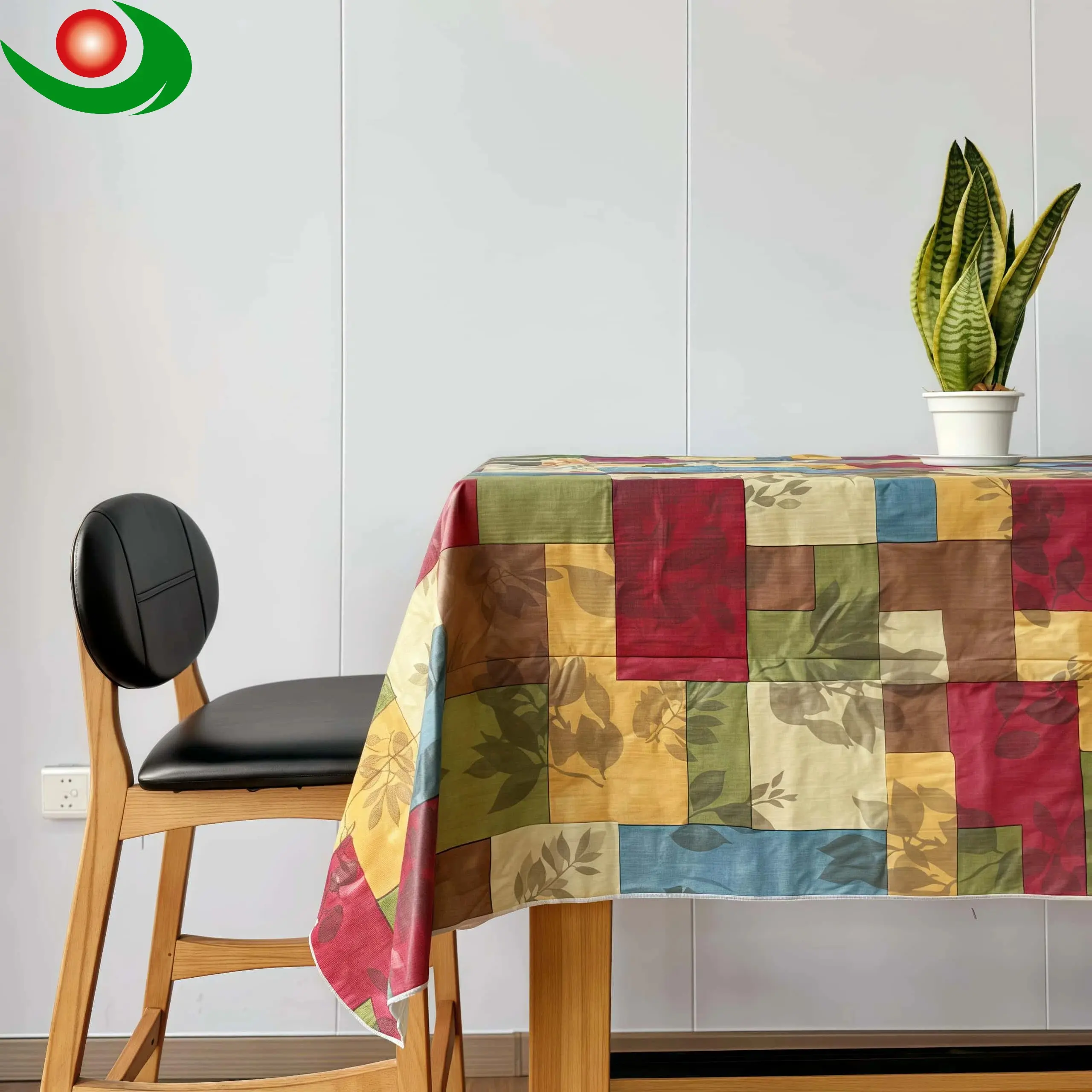 Jiayuan PEVA Rectangular Tablecloth (Party Use) - Wipeable, Classic Retro Colorful Pattern, Easy to Clean, Reusable, Waterproof & Oil-Proof, Washable - for Picnic, Party, Dinner